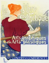音楽。 La Libre Esthetique (The Free Aesthetic)、ブリュッセルでのコンサート。 Van Rysselbergheによるポスター、ベルギー、1895年頃（ポスター）