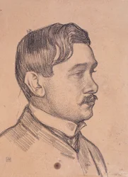 モーリス・メーテルリンクの肖像 1903年頃（紙にクレヨン）