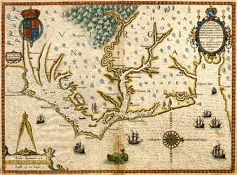 Americae Pars, Nunc Virginia... (バージニアの地図)