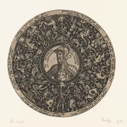 愚行隊長テオドール・デ・ブライの胸像入りメダイ 1577年頃～1578年頃