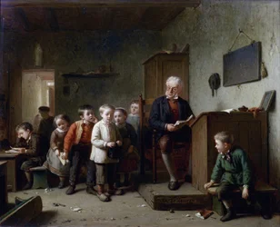 La salle de classe - 教室 - Heuvel、Theodore Bernard de (1817-1906) - 1872 - 木材に油彩 - 37x44,5 - 個人蔵