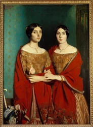 シャセリオ嬢たち、二人姉妹と呼ばれる。画家の姉妹アデール（1810-1869）とアリーヌ（1822-1871）の肖像。テオドール・シャセリオ（1819-1856）画