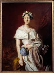 マドモアゼル・ド・カバルス（マリー＝テレーズ・ド・カバルス）の肖像。テオドール・シャセリウ（1819-1856）の絵