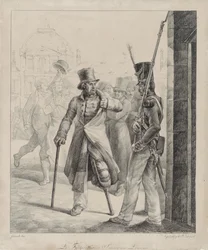 ルーヴル美術館のスイス近衛兵（The Swiss Royal Guard Sentry at the Louvre）