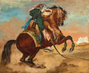 栗毛の馬に乗ったトルコ人 1810年頃 （油彩・キャンバス