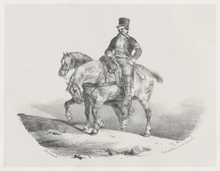 『郵便騎手、あるいは二頭の馬具を付けた馬』（A Postilion or The Two Harnessed Horses）