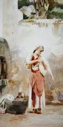 ギリシャの美」（水彩・紙）