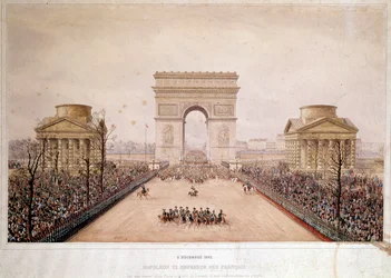 フランス皇帝ナポレオン3世（1808-1873）がパリに入城したのは1852年12月2日のことである。テオドール・ユング（1803-1865）の水彩画