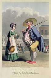 チャールズライトのシャンパンの広告、ジョージハントによって彫刻、c.1827（カラーエッチング）