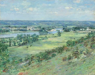 ジヴェルニーの丘から見たセーヌ川の谷、1892年。