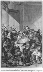 フランシスコ・ピサロ、陰謀者の軍勢により暗殺される、1541年