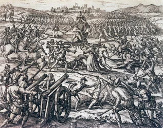 11月16日、カハマルカの戦いでインカ帝国の皇帝アタワルパを捕らえたフランシスコ・ピサロ（1475〜1541年頃）の部隊