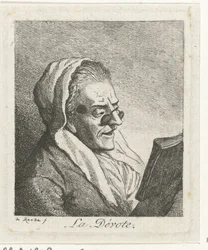 鼻眼鏡で老婆を読む La Dévote (オブジェクトのタイトル)