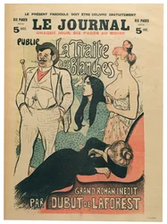 ジャン＝ルイ・デュブット・ド・ラフォレスト（1853-1902）作「La Traite des Blanches」、「Le Journal」の表紙、19世紀末（カラーリトグラフ）。