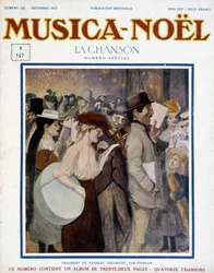 雑誌「ムジカ・ノエル」、1913年12月号のスペシャルソング。表紙はスタインレンの装飾パネルの断片で構成されています。
