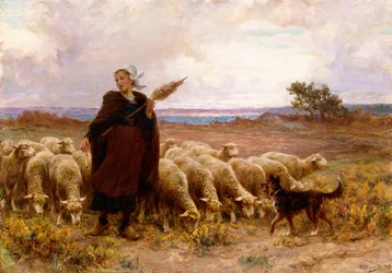 彼女の群れと羊飼い、1907