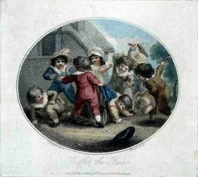 チャールズ・ナイト（1743-1826）が彫った「熊のビュッフェ」は、J.F.トムキンスによって出版されました。