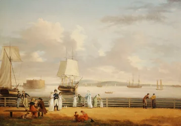 バッテリーとハーバー、ニューヨーク、1811-1812年