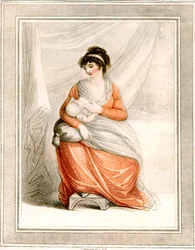 「授乳中の女性」、c1780-1820