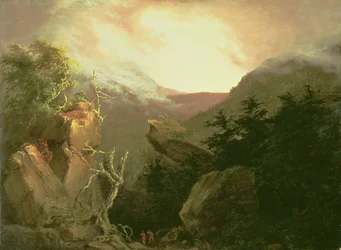 山の日の出、1826