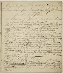 無題（『彩色術』からの抜粋）、1825年頃（紙にペン・インク）