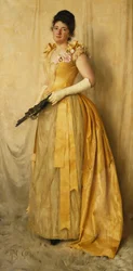 ゴールドの女性-夫人の肖像、1891年頃