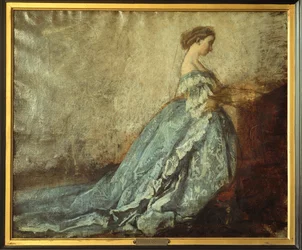 祈るウージェニー皇后...（油彩・キャンバス）