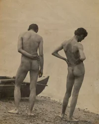 浜辺のトマス・イーキンズとジョン・ローリー・ウォレス、1883年