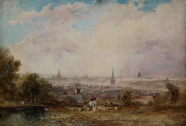 1825-1830年のバーミンガムの遠景