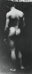 立っている裸のサミュエル・マレー、c。 1890-1892。