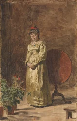 若い女の子、瞑想、1877年。