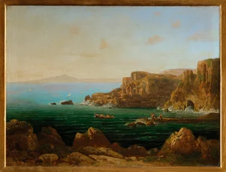 ソレント湾、イタリア（キャンバスに描画）