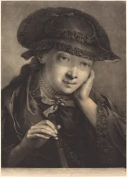 扇子を持つ若い女性