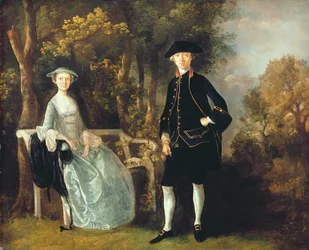 サフォークのHintleshamHallのLadyLloydと彼女の息子RichardSavage Lloyd、c.1745-46（キャンバスに油彩）