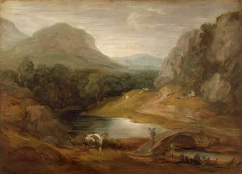 「橋のある岩の風景」、1783-1785