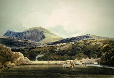 Mynnydd Mawr, North Wales (pencil & watercolor)