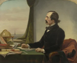 Elisha Kent Kane（1820-57）（リネンに油彩）の肖像