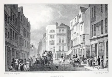 Aldgate、「ロンドンと19世紀の環境」パブから。 Jones und Co.、1827-1829