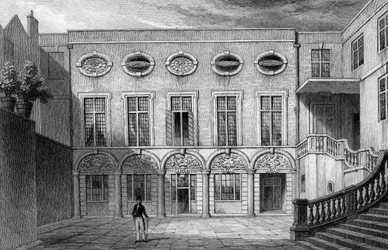 ブリュワーズホール、アドルストリート、W。ラドクリフ作、1831年