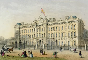 Bachelier、パブによって刻まれたバッキンガム宮殿。 1854