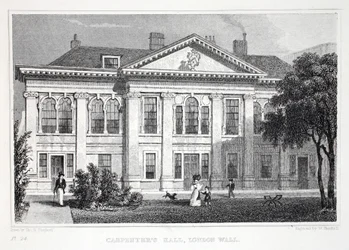 「ロンドンと19世紀の環境」パブのカーペンターズホール。 Jones und Co.、1827-1829