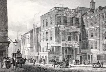 エクセターチェンジ、ストランド、「ロンドンと19世紀の環境」パブから。 Jones und Co.、1827-1829
