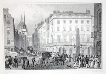 Ludgate Hill、フリートストリート、「ロンドンと19世紀の周辺」パブ。 Jones und Co.、1827-1829