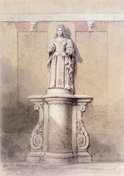 クイーンスクエアのイーストエンドにあるアン女王の像、1851年