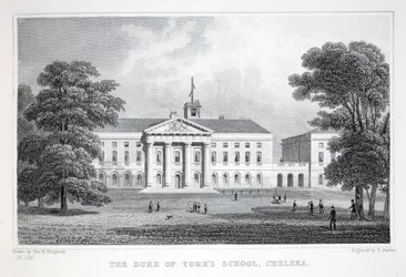デュークオブヨークの学校、チェルシー、「ロンドンとそれは19世紀の環境」パブから。 Jones und Co.、1827-1829