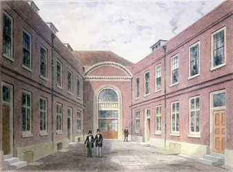 ガードラスホールの内部裁判所Basinghall Street、1853