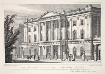 ロンドン機関、フィンズベリーサーカス、「ロンドンと19世紀の環境」パブから。 Jones und Co.、1827-1829