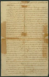 1776年7月4日の独立宣言の草案