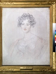 「「エリザベート伯爵夫人の肖像 (エリザヴェータ) ボロンツォワ (1792-1856)」」トーマス・ローレンスによるペン画 (1769-1830) 1821年 プーシキン美術館、モスクワ