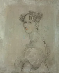 ドロテア・フォン・リーヴェン王女（ダリア・クリストフォロヴナ・リーヴェン）の肖像、旧名ベンケンドルフ（1785-1857）、1812年頃（カンバスに鉛筆、三色と白の彩色）